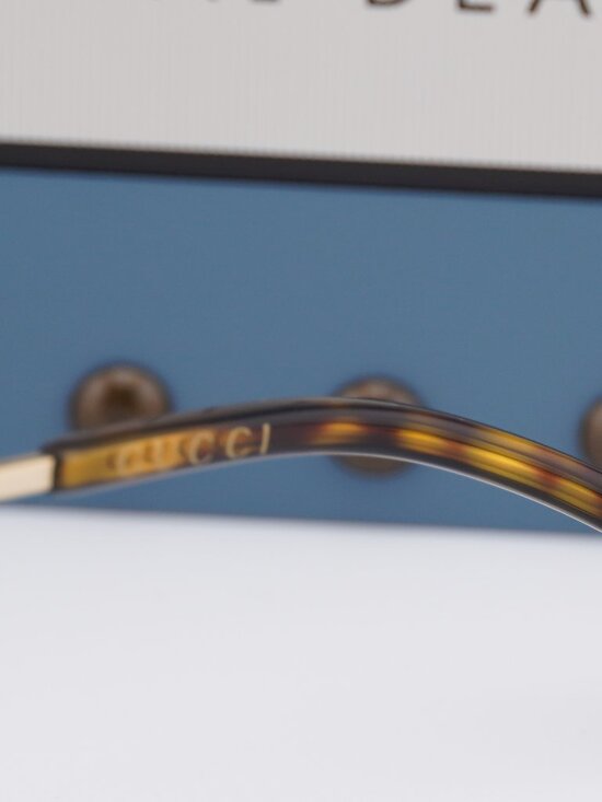 Gucci GG0650SK 002 Round Sunglasses - Gold / Grey main image 11